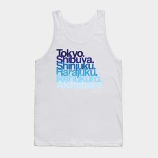 Tokyo Districts (blues) Tank Top